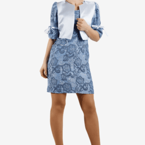 PRECIOUS Blue Flower Lace Dress