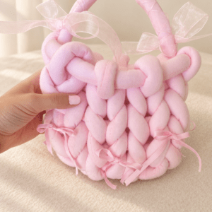 The Rosette Chunky Bag – Blush Pink